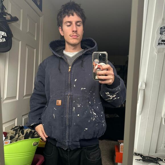 Vintage Oversized Painter Carhartt Hooded J280 Work Jacket - Picture 8 of 8